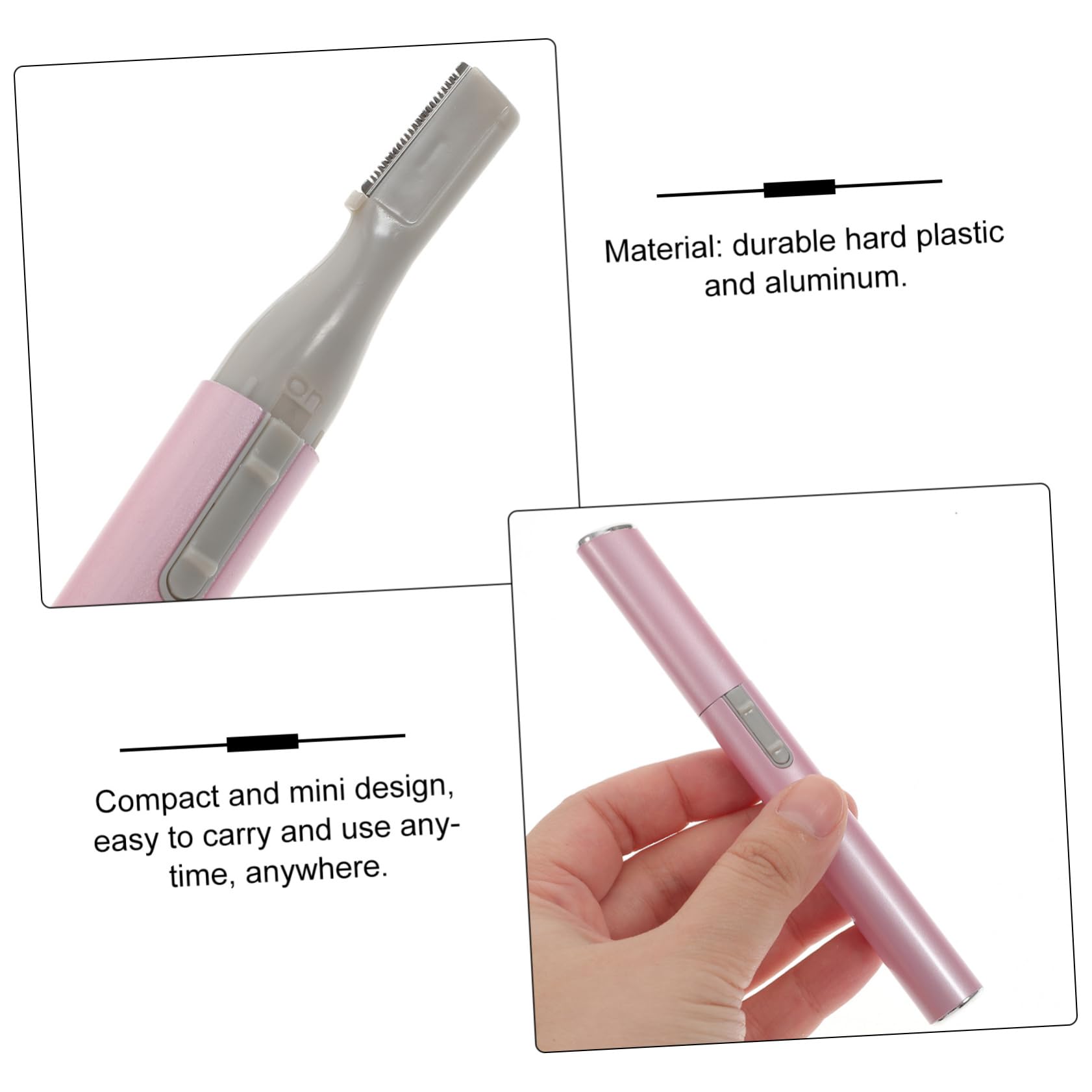 Rechargeable USB Hair Clipper & Eyebrow Trimmer Set with Storage Bag, Pink - Portable Grooming Kit for Travel, Home & Salon Use - Includes Handlebar Bag & Washable Seat Cushion