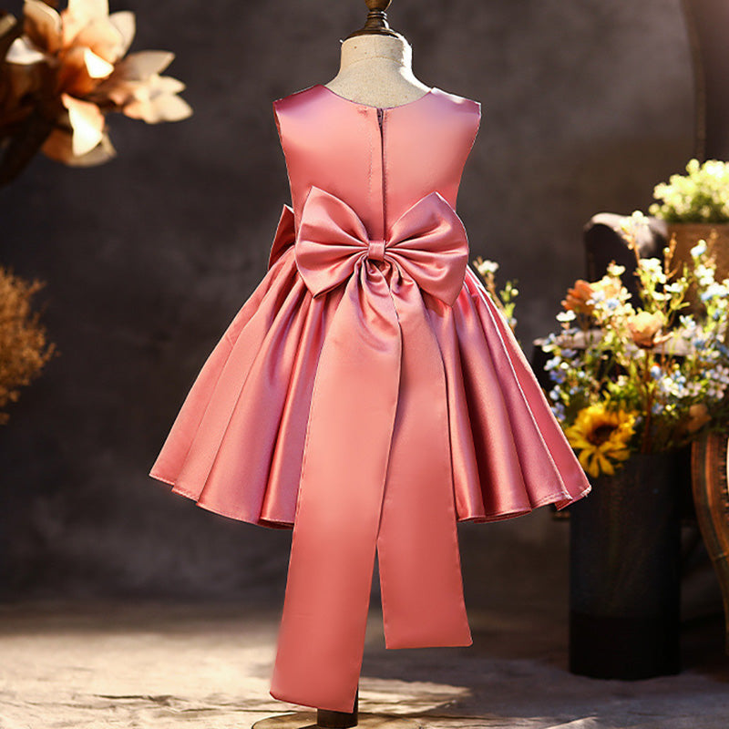 Elegant Puffy Bow Baby Girl Dress for Birthday Party | Cute Toddler Outfit for Special Occasions, Photo Shoots & Celebrations
