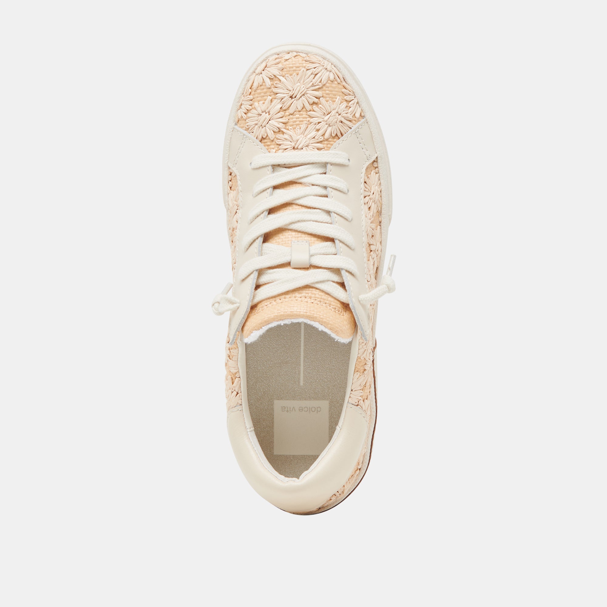 ZINA Floral Sneakers - Women's Fashion Raffia Shoes with Floral Design | Comfortable & Stylish for Summer, Beach, and Casual Outings