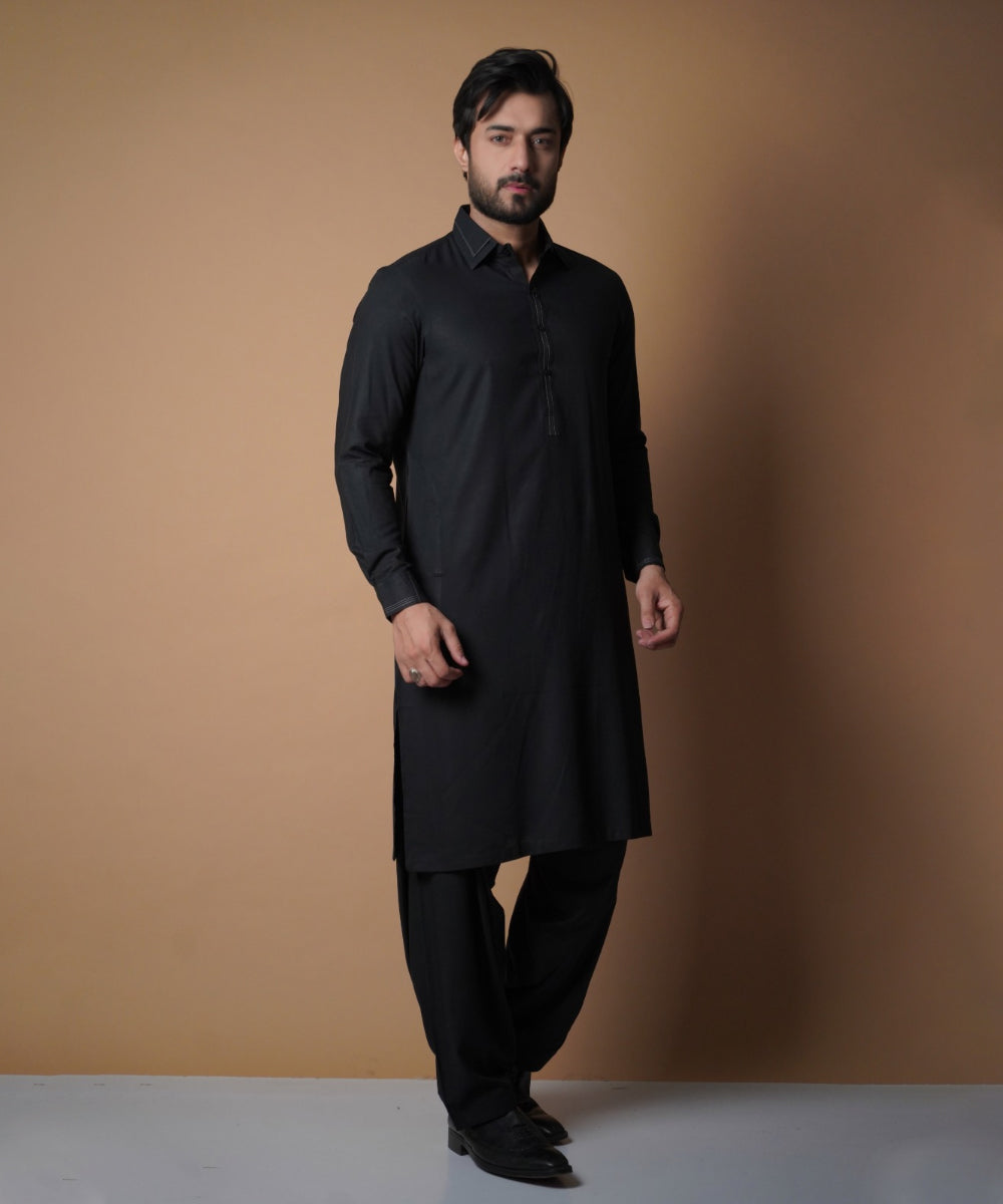 Stylish Black Shalwar Kameez for Men & Women | Traditional Pakistani Outfit | Perfect for Weddings, Eid & Special Occasions