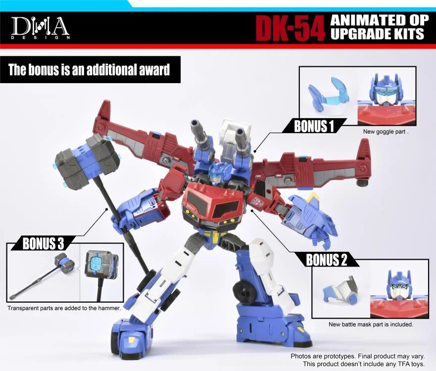 DNA Design DK 54 Upgrade Kit for Transformers Animated Optimus Prime - Enhance Your Collectible Figure with Premium Accessories for Display & Customization