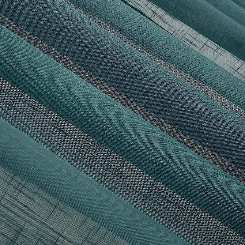 2 Pack 52x84 Inch Faux Linen Curtain Panels with Chrome Grommets - Blackout Window Drapes for Living Room & Bedroom
