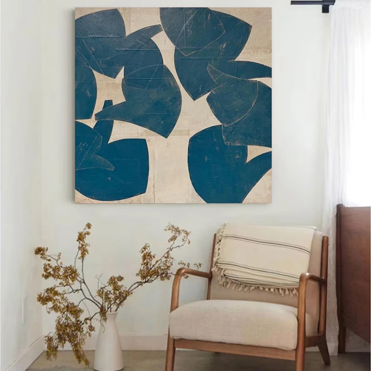 Abstract Painting #AB 418 - Modern Wall Art Decor for Living Room, Bedroom & Office - Handmade Canvas Artwork