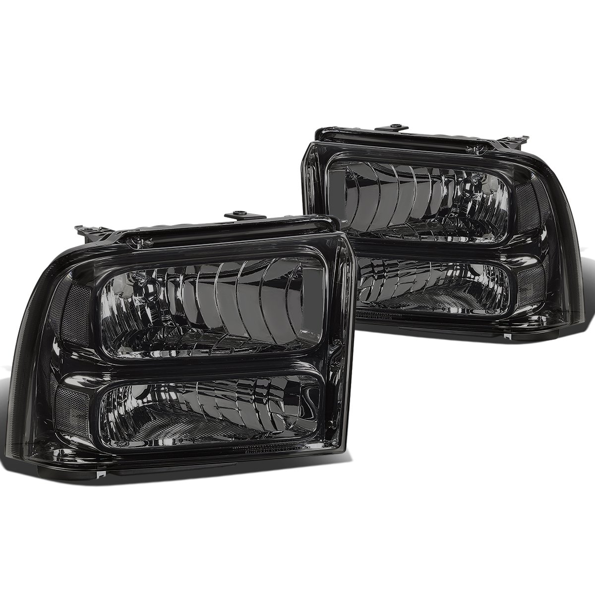 Ford Super Duty Smoke Lens Clear Corner Headlights + LED 3rd Brake Light Kit - Compatible with F-250/F-350/F-450 - Durable Replacement for Improved Visibility & Style (Perfect for Off-Roading & Night Driving)