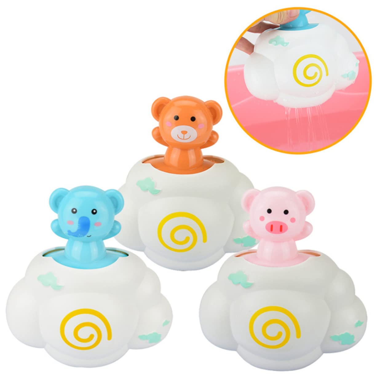 VICASKY 6-Piece Bathtub Toys Set with Shower Sprinkler & Adjustable Shower Head - Fun Bath Time for Kids, Baby Bath Accessories for Toddlers - Perfect for Home, Nursery, Daycare & Pool Play