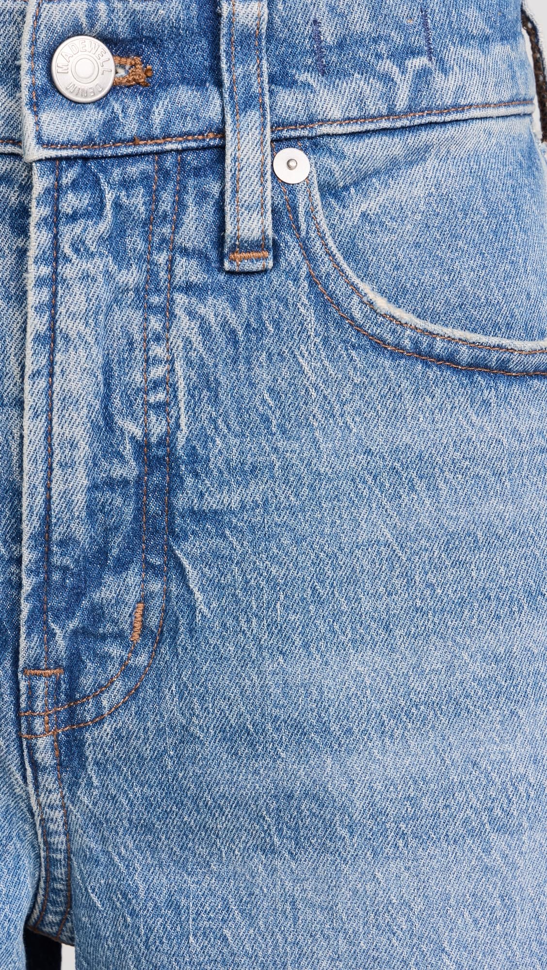 Madewell Women's The Perfect Vintage Wide Leg Jeans - High Waist Distressed Denim Pants for Casual Outfits & Street Style Fashion