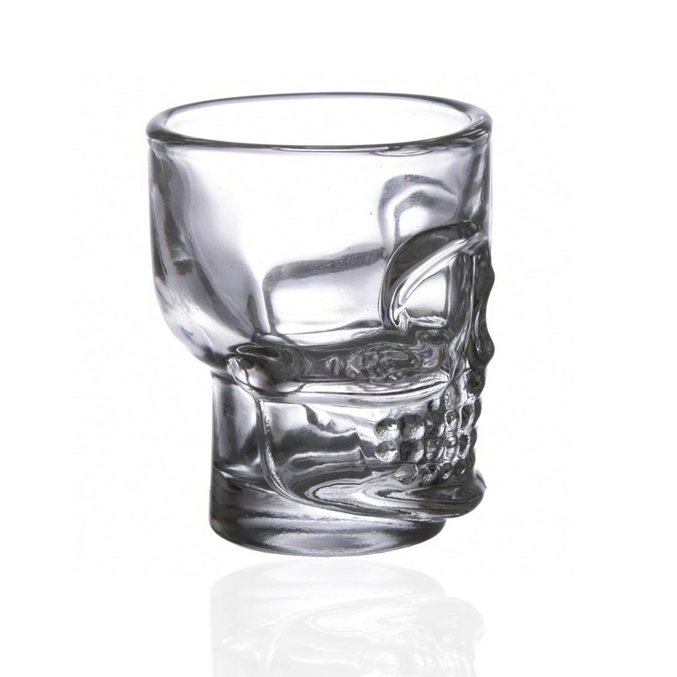 Halloween Skull Shot Glass Set of 2 - Unique Party Cups for Halloween, Themed Parties & Celebrations - Perfect for Cocktails, Shots & Spooky Decor