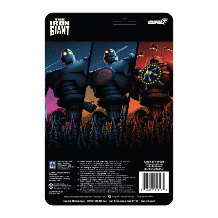 The Iron Giant ReAction Figure - Super Version | Collectible Vinyl Toy for Fans & Movie Enthusiasts | Perfect for Display, Gifts, and Pop Culture Collections