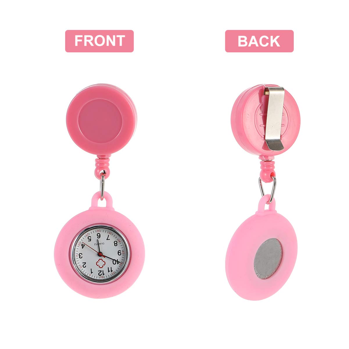 Stylish Nurse Pocket Watch with Clip - Quartz Movement, Unisex Design for Students & Professionals - Perfect for Clinical Shifts, School, and Formal Events