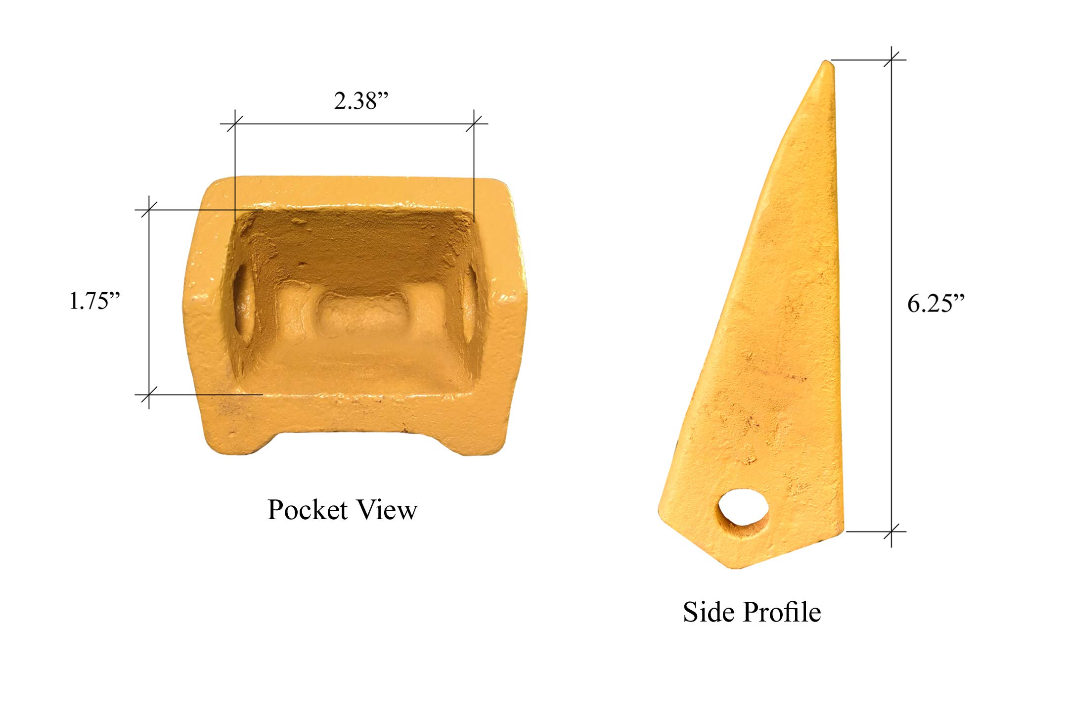 High-Quality JD Style Wheel Loader Bucket Dirt Teeth with Pins & Retainers - T103189 (8-Pack) | Replacement Parts for Construction Equipment | Perfect for Excavation, Landscaping & Heavy-Duty Earthmoving