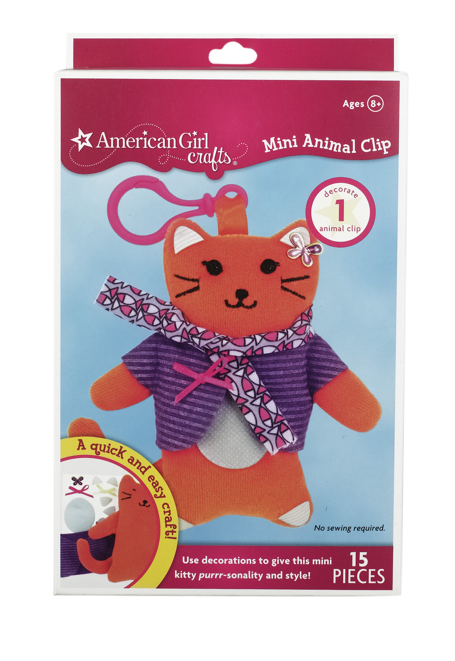 American Girl Crafts Mini Animal Clips - Adorable Cat Hair Clips for Girls, Perfect for School, Parties & Everyday Fashion Accessories