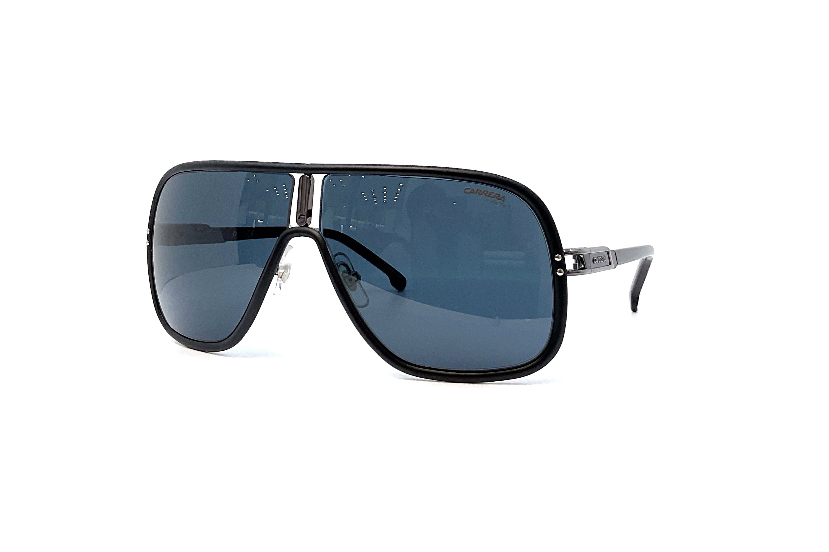 Carrera Flaglab II Matte Black Sunglasses - Polarized UV Protection for Men & Women - Perfect for Driving, Running, and Outdoor Activities