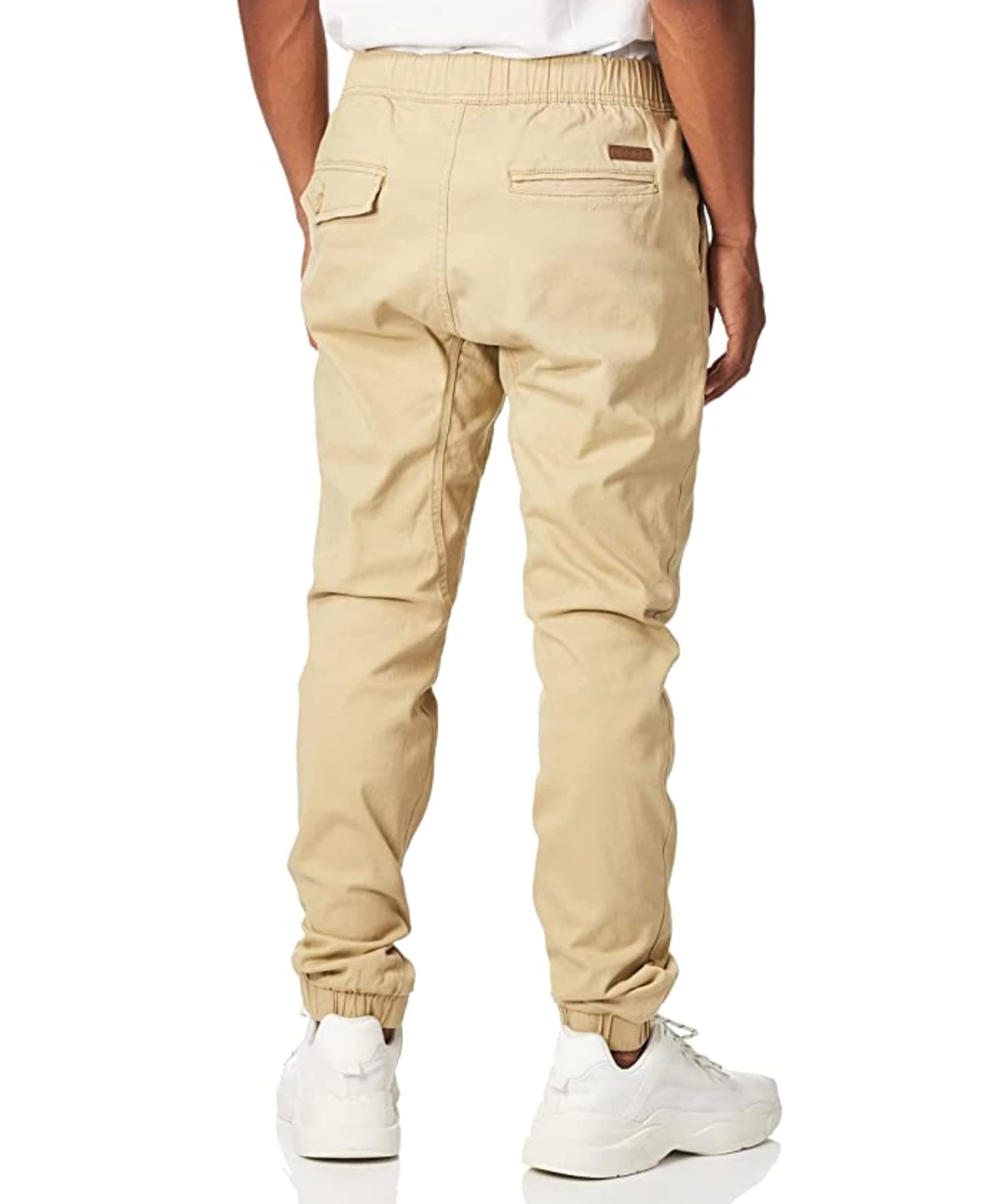 WT02 Men's Twill Jogger Pants - Comfortable Casual & Athletic Trousers for Running, Workout, Lounge and Everyday Wear