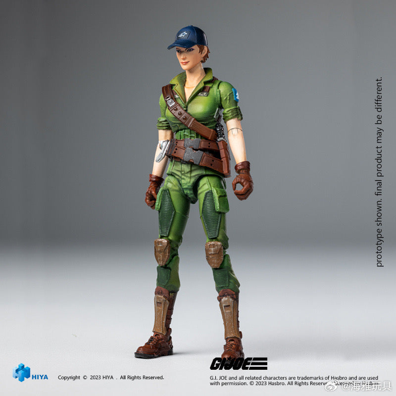 1/18 Scale HIYA 4-Inch Action Figure - Exquisite G.I.Joe Lady Jaye Collectible Mini Series for Adults & Collectors | Perfect for Display, Photography & Role-Playing Scenes