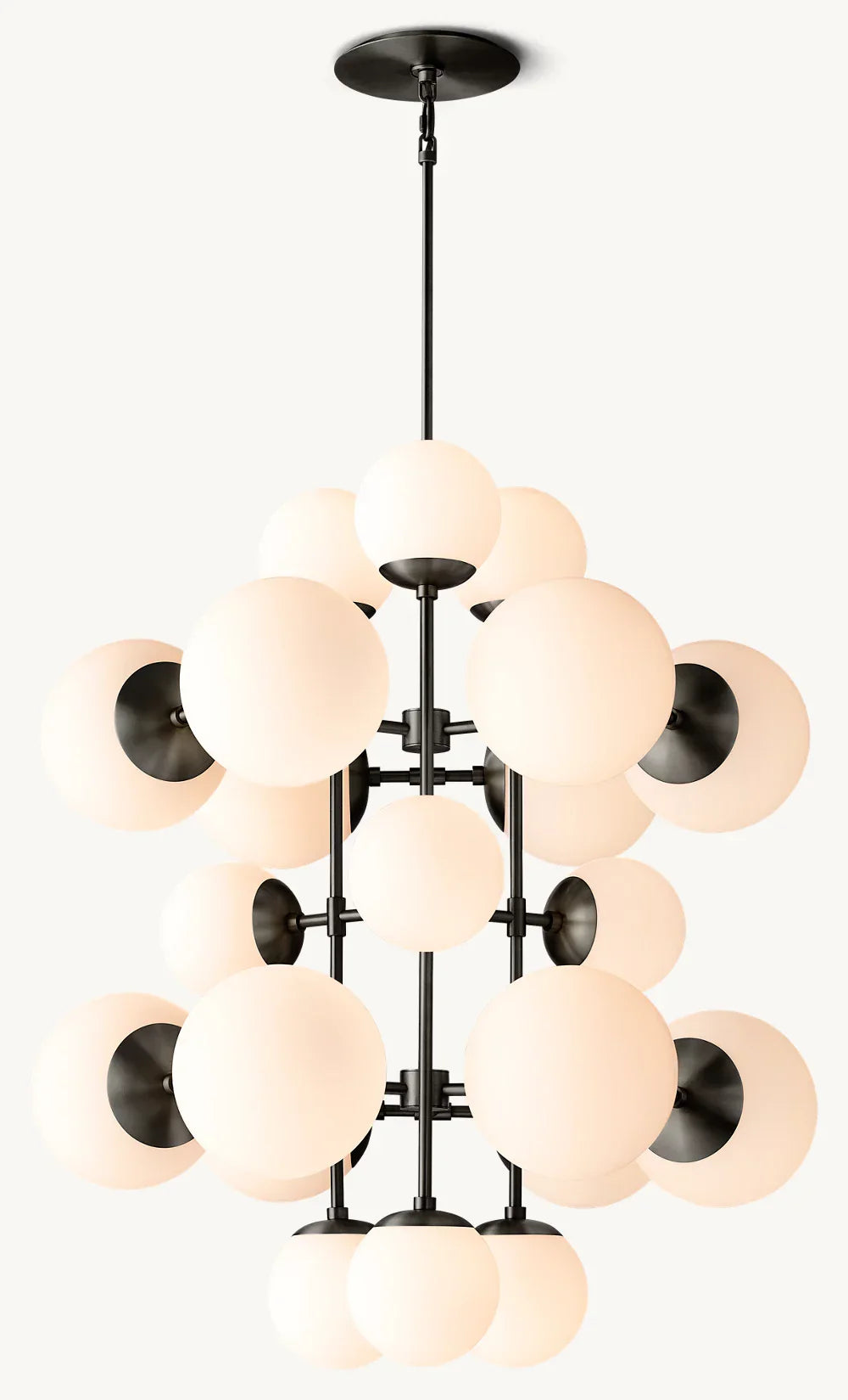 Elegant Cirque Tall Chandelier - Modern Crystal Ceiling Light Fixture for Dining Room, Living Room & Bedroom | Perfect for Home Decor & Wedding Venues