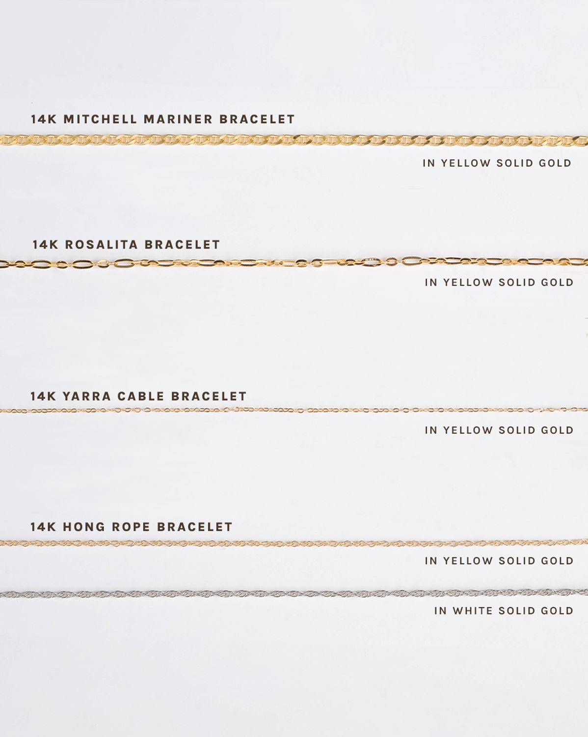 14K Solid Gold Mitchell Mariner Bracelet for Women - Elegant Gold Chain Bracelet for Daily Wear, Gift Giving & Special Occasions