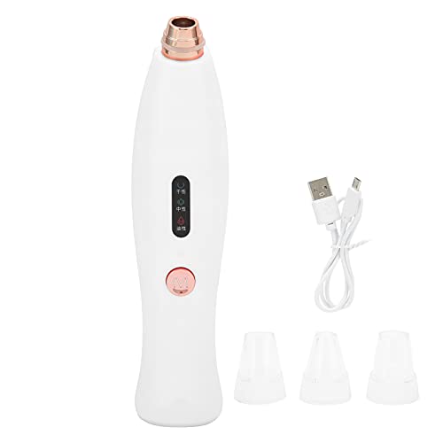 Electric Blackhead & Pore Cleaner - Portable Facial Scrubber Spatula for Deep Cleansing | Rechargeable Skin Care Tool for Women & Men | Perfect for Daily Skincare Routine & Spa Treatments (White)