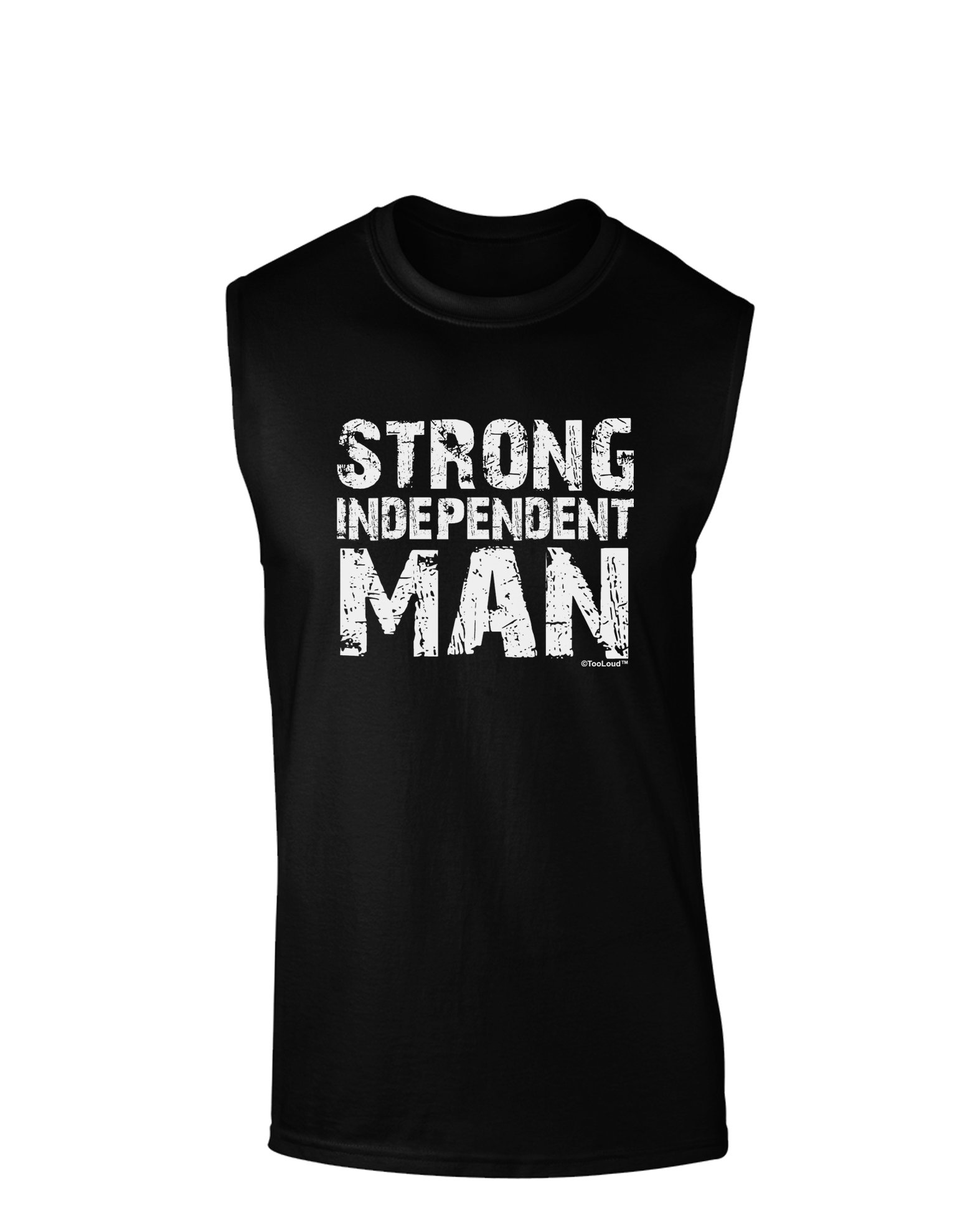 TOOLOUD Strong Independent Man Dark Muscle Shirt - Premium Cotton Workout & Gym T-Shirt for Bodybuilding, Weightlifting & Casual Wear
