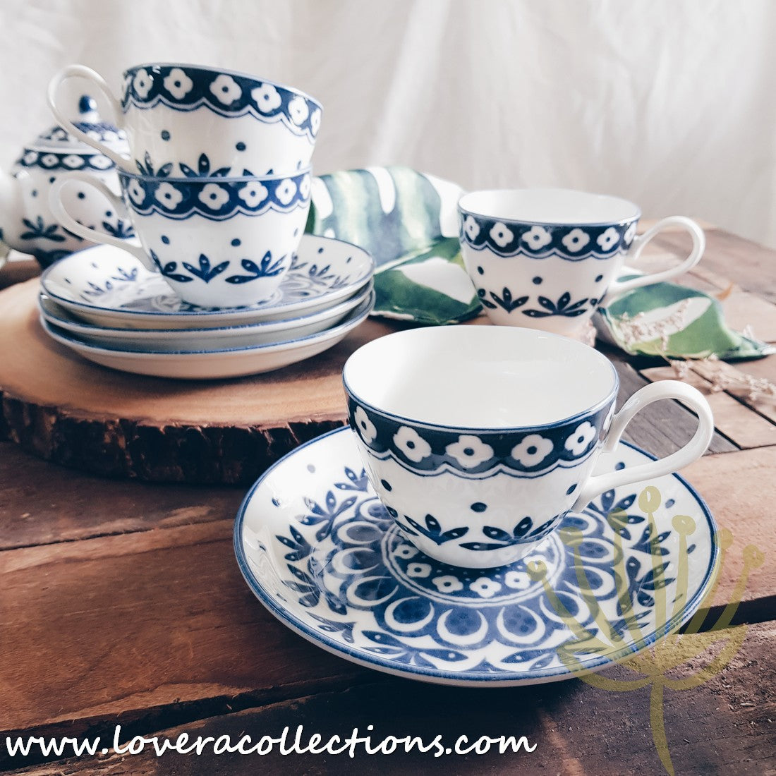 Awasaka Japan Blue and White Polka Dot Dessert Plates Set - 3 Piece Ceramic Bowls for Desserts, Snacks, Condiments | Elegant Tea Party, Japanese Dining, Home Decor