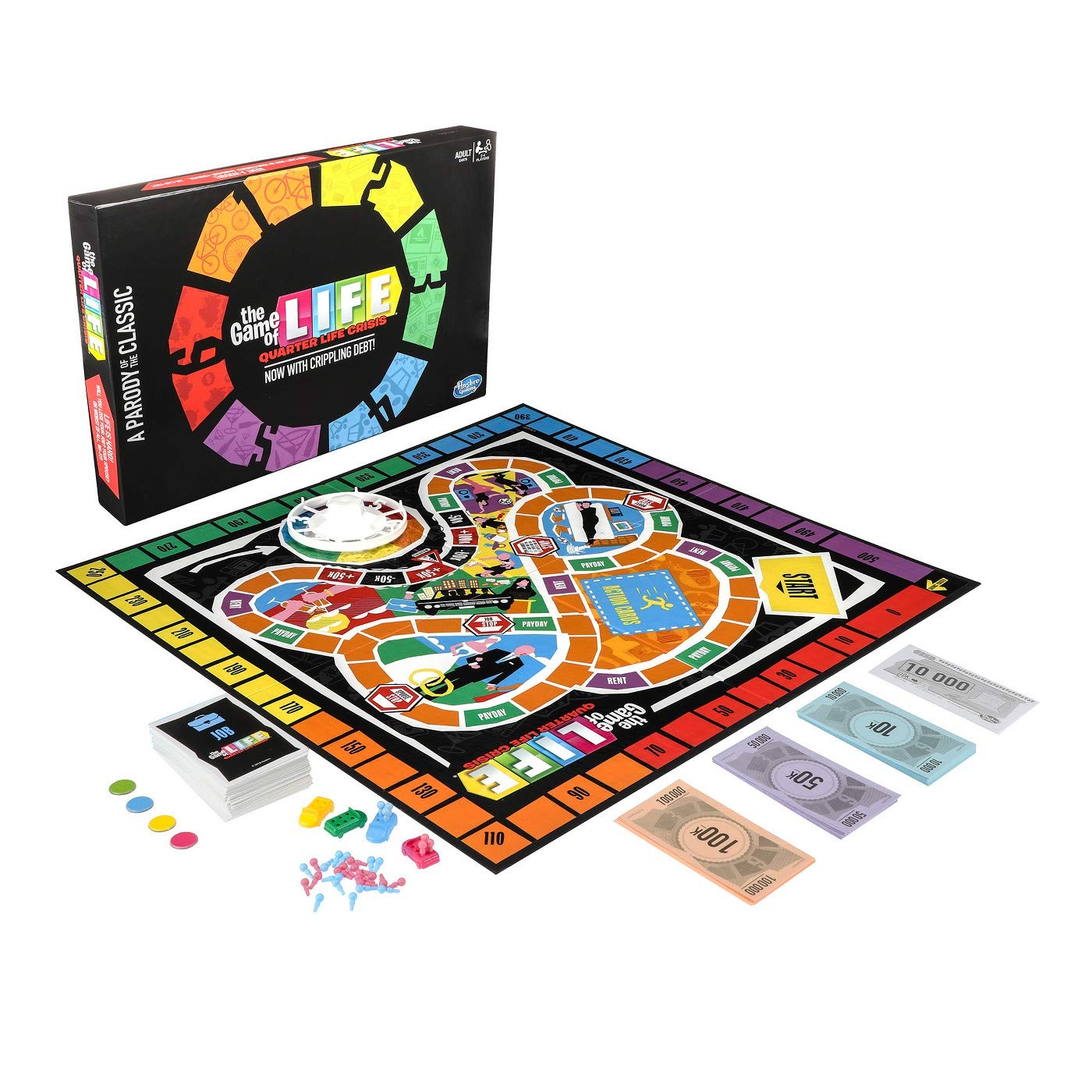 The Game of Life: Quarter Life Crisis Edition - Hilarious Adult Board Game for Parties & Game Nights | Perfect for 20s & 30s Birthday Gifts, Bachelorette Parties & College Reunions
