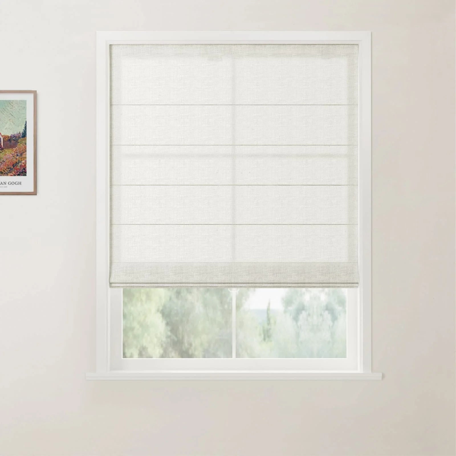 Custom Cordless Roman Shades for Windows - Blackout Back Slat Design for Privacy & Light Control - Perfect for Living Room, Bedroom, and Home Office