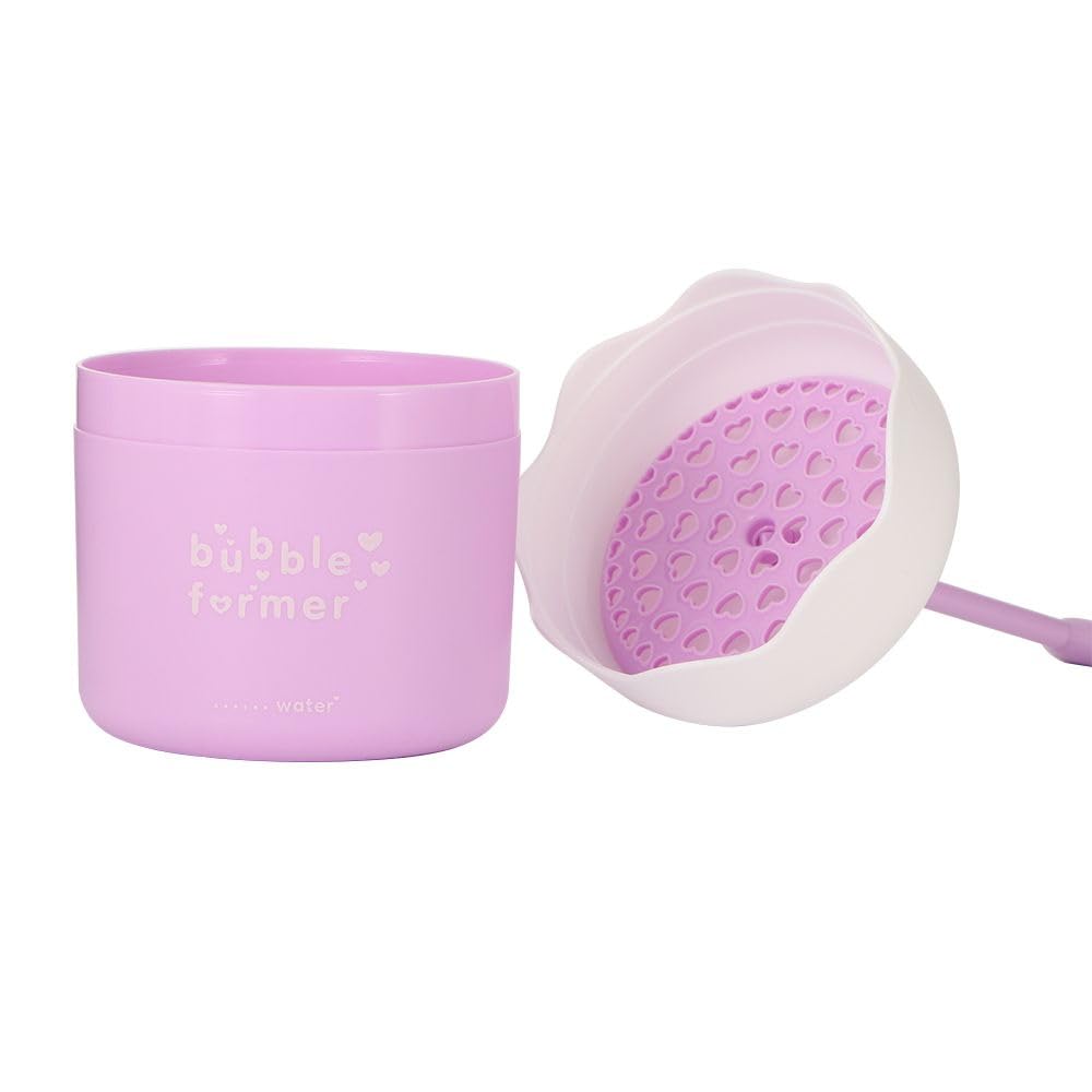 Portable Electric Foam Maker for Facial Cleanser & Body Wash - Durable Bubble Generator Cup with Press Bubbler - Creates Rich Lather for Skin Care & Bath Time (Blue) | Perfect for Travel, Spa Days & Gentle Baby Baths