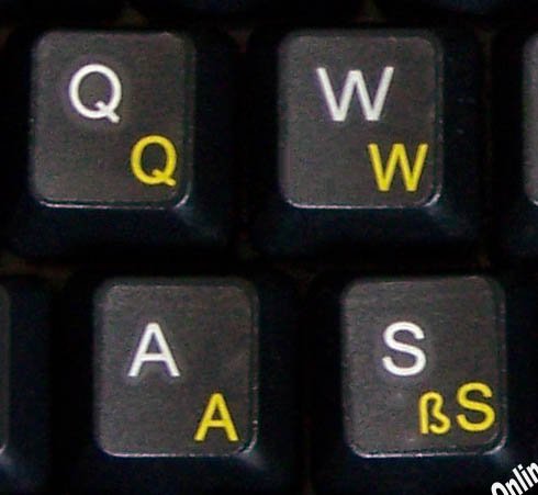 Transparent Yellow Dutch Keyboard Stickers for Laptop, PC, Desktop & Notebook - Durable, Easy to Apply for Typing & Coding in Dutch Language