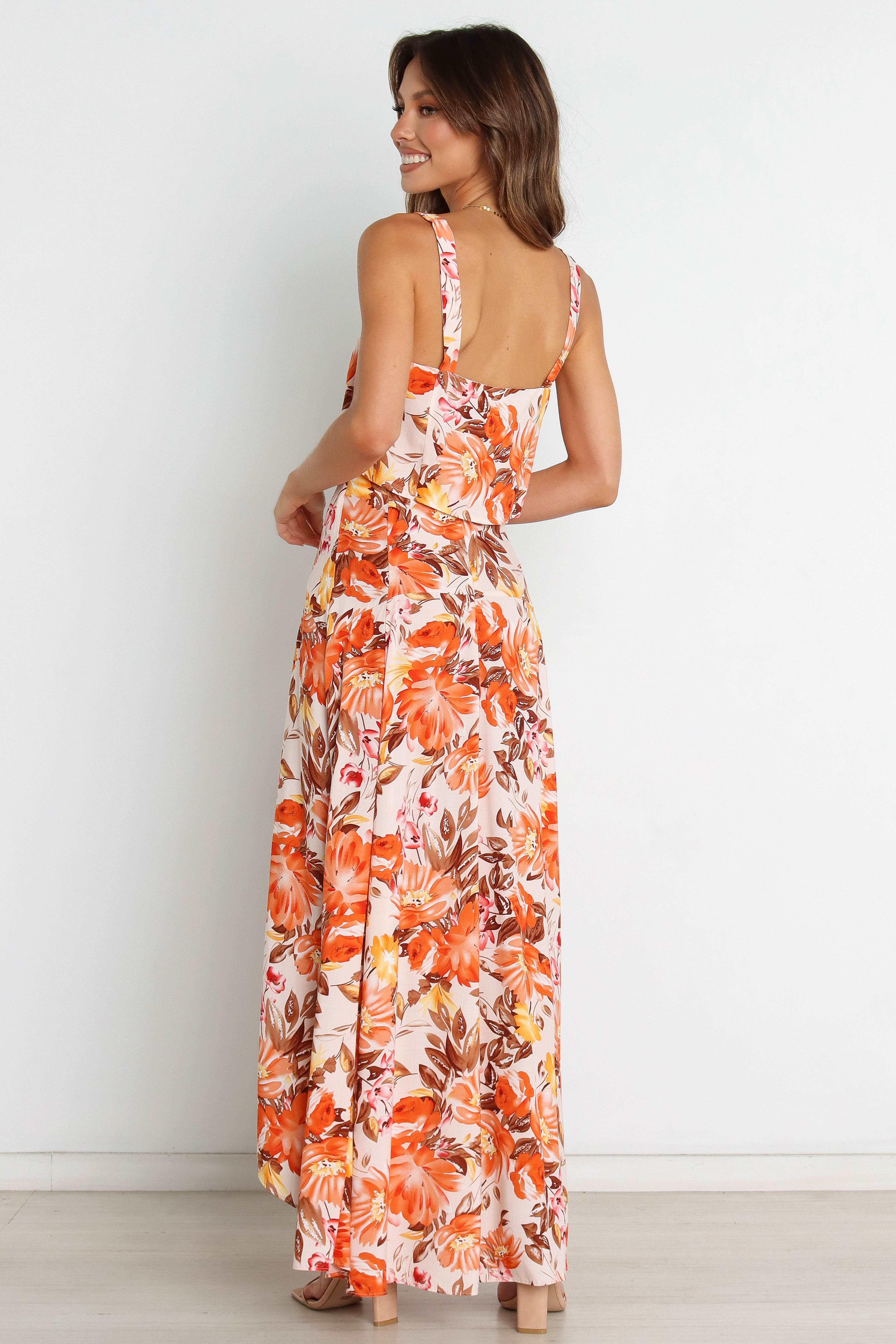 Elena Set - Pink Floral Print Women's Outfit | Summer Dress & Top Combo | Perfect for Beach Vacation, Date Night & Casual Wear