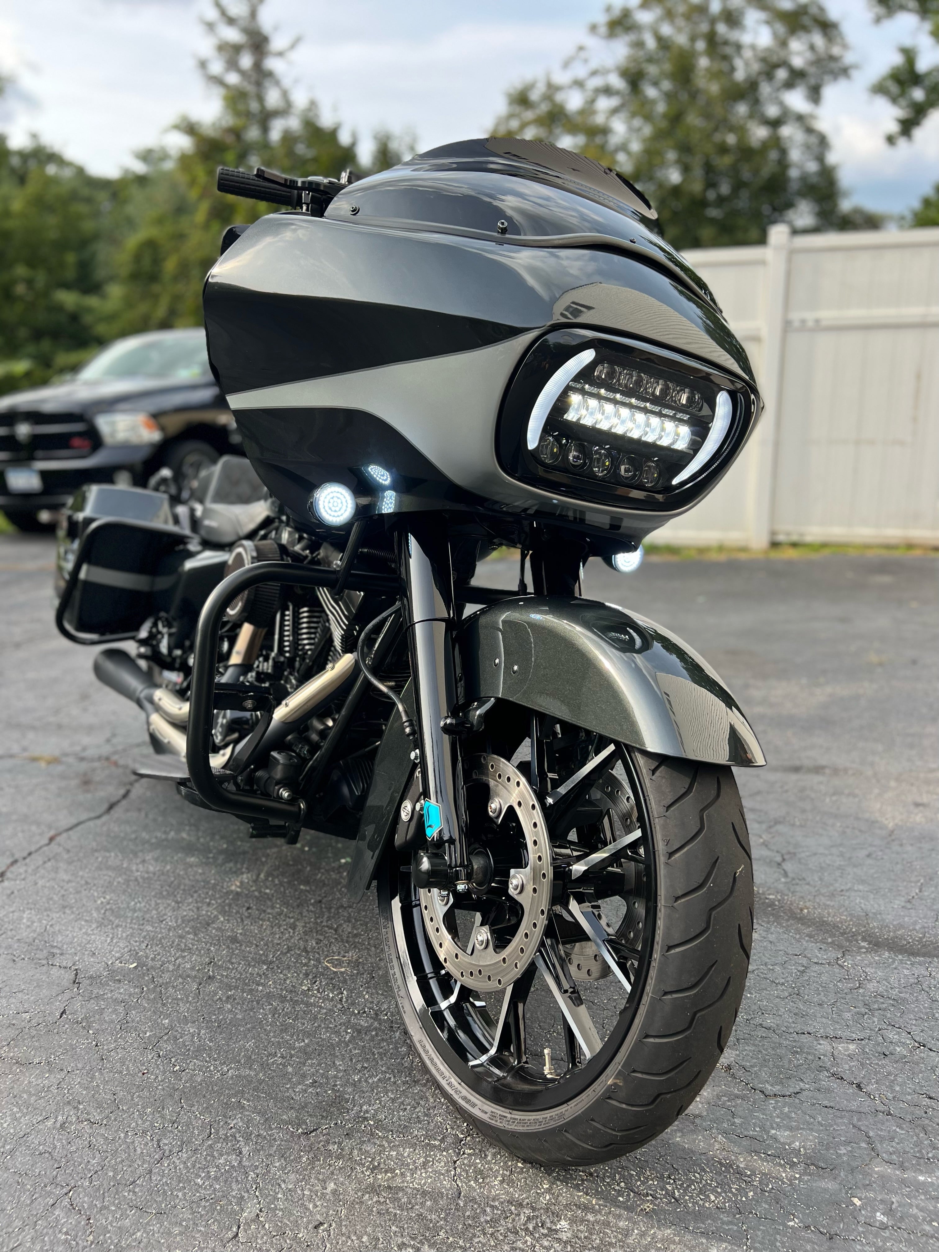 Eagle Lights Gen II LED Projection Headlight for 2004-2013 Harley Davidson Road Glide - High Visibility Motorcycle Headlight for Night Riding & Safety
