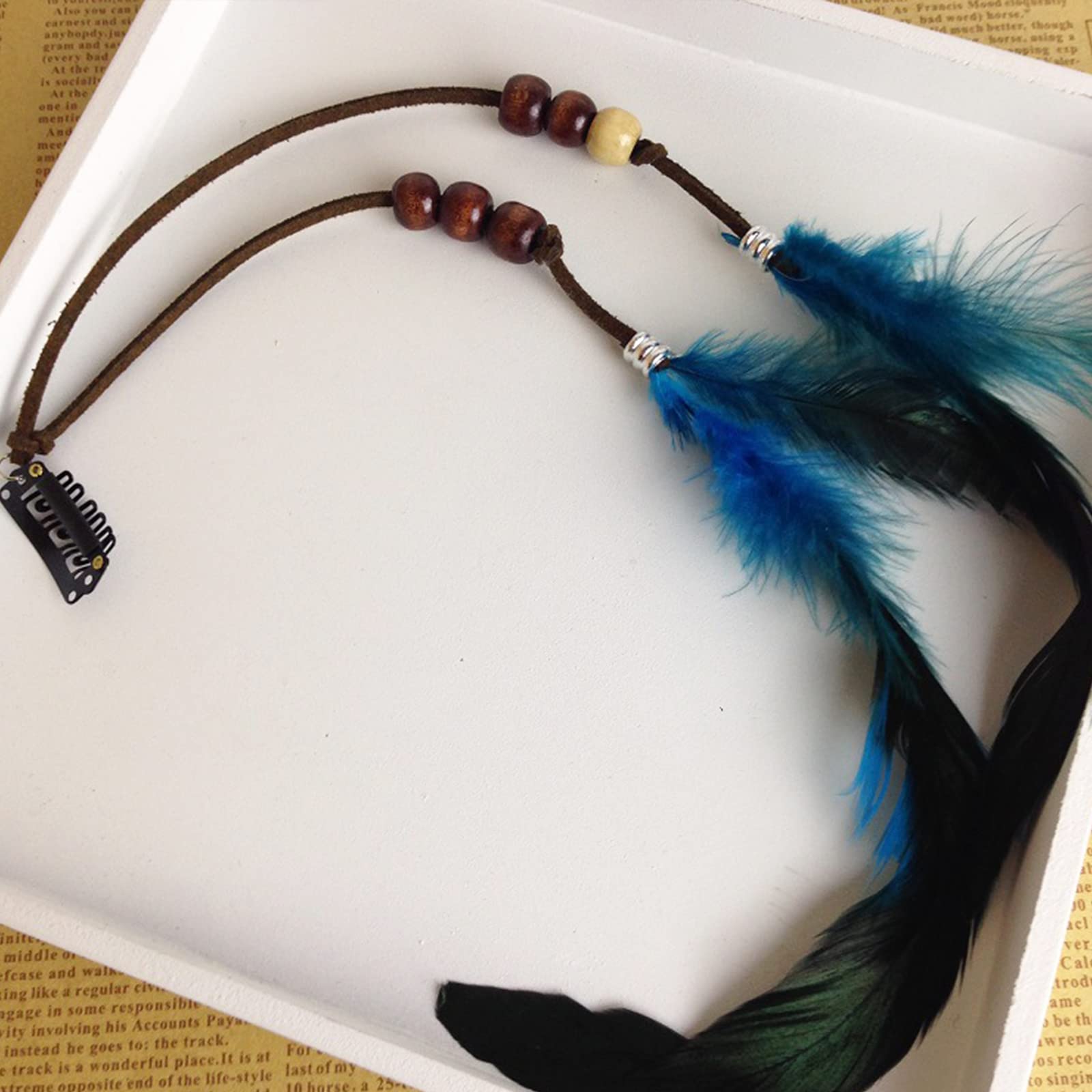 6 Pcs Feather Hair Clips for Women - Boho Indian Hippie Headpiece with Tassels, Hairpins & Barrettes for Cosplay, Birthday Party & Festival Accessories | Perfect for Weddings, Music Festivals & Bohemian Styling