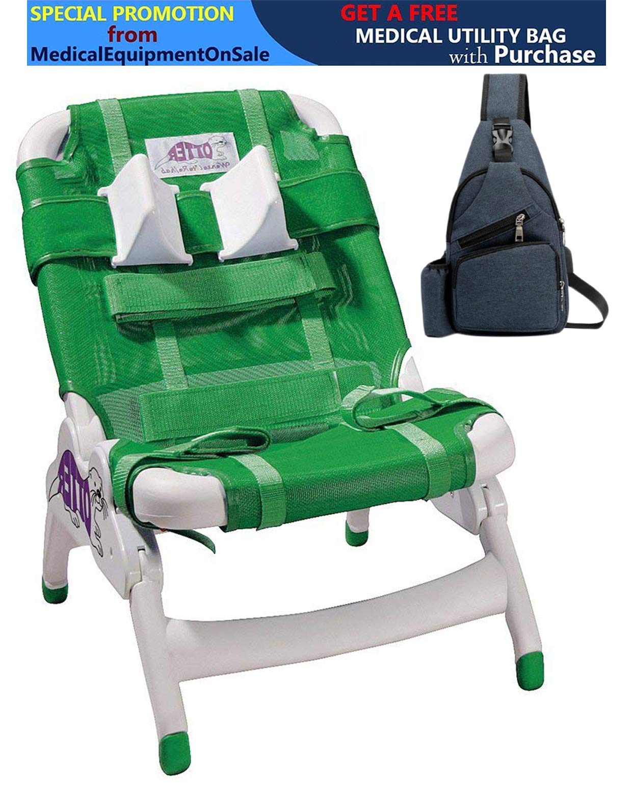 Drive Otter Pediatric Bathing System - Small & Free Navy Blue Medical Utility Bag #OT 1000 | Safe Baby Bathing Solution for Newborns & Toddlers at Home or Hospital