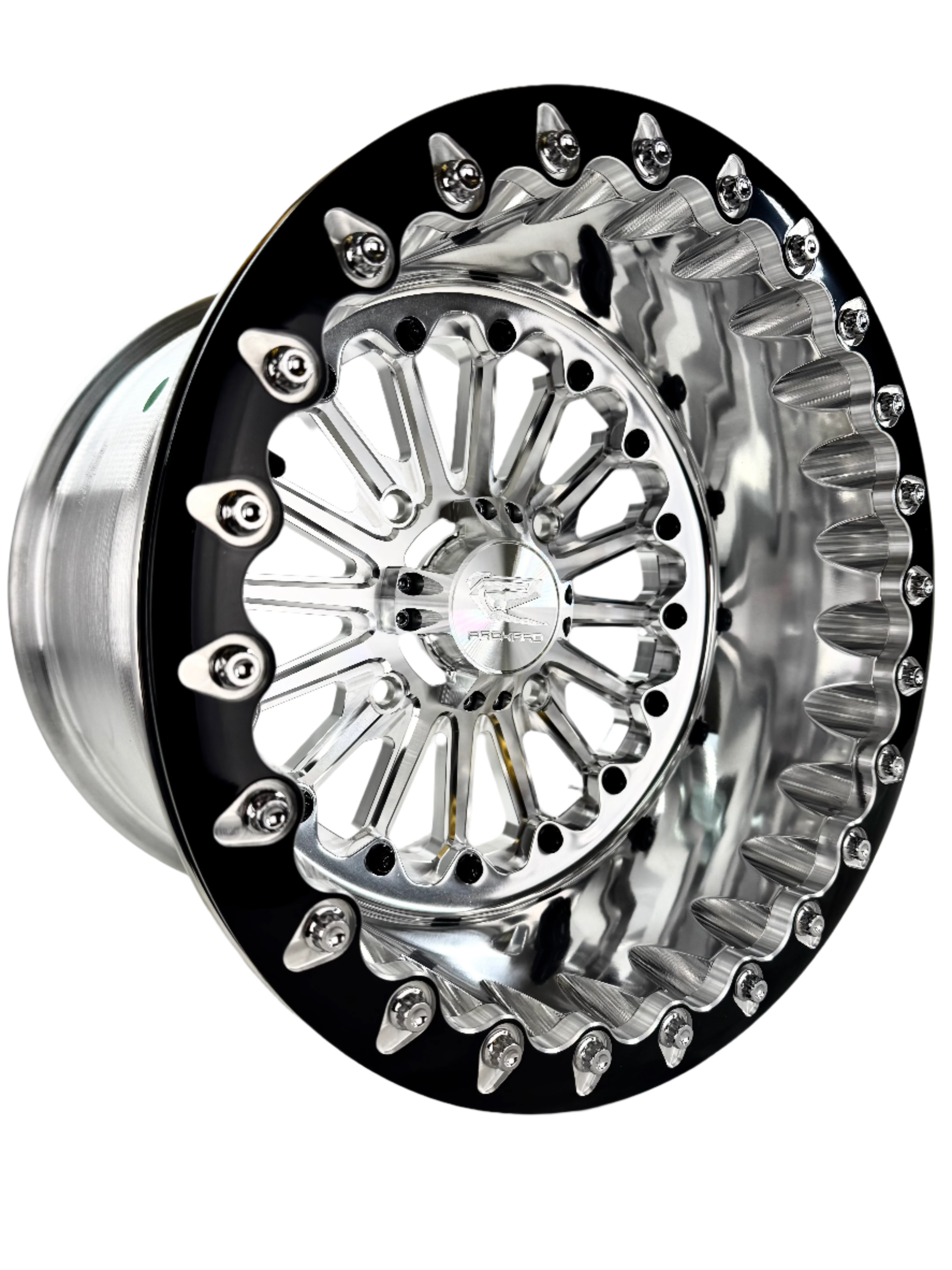 Element FF Forged Polished Beadlock Wheels - Silver | High-Performance Off-Road Rims for Trucks & Jeeps | Perfect for Trail Riding & Rock Crawling