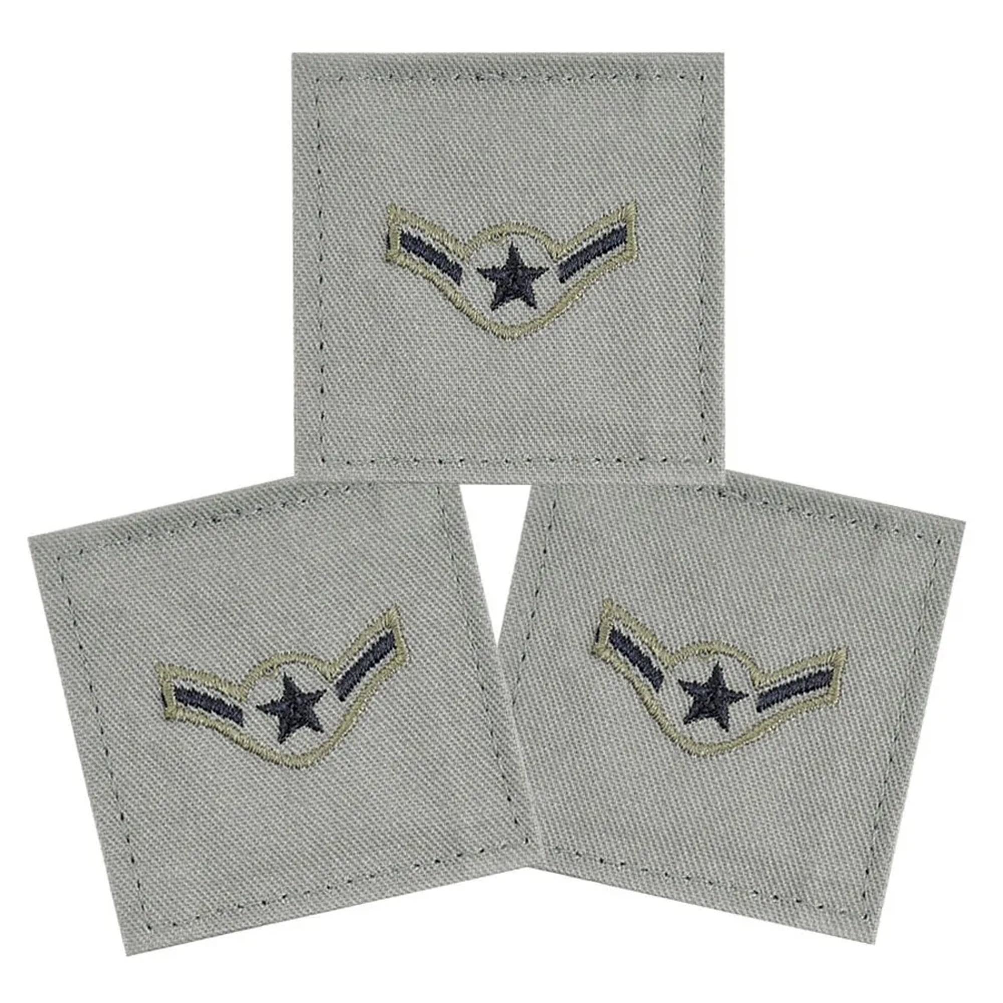 Airman E-2 ABU Rank Insignia Patch with Hook & Loop Fastener - Military Uniform Accessory for Air Force Personnel