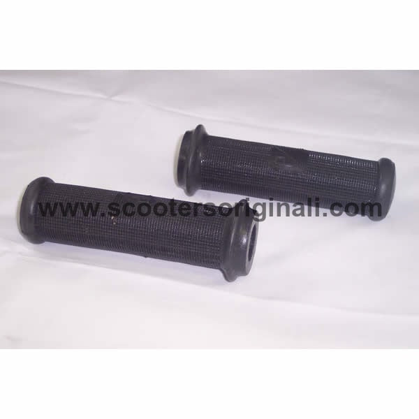 Vespa 24mm Handgrips - Compatible with VLA B, VSC, V9A, VMA Models - Black Pair by FA ITALIA | Premium Motorcycle Grips for Comfort & Style
