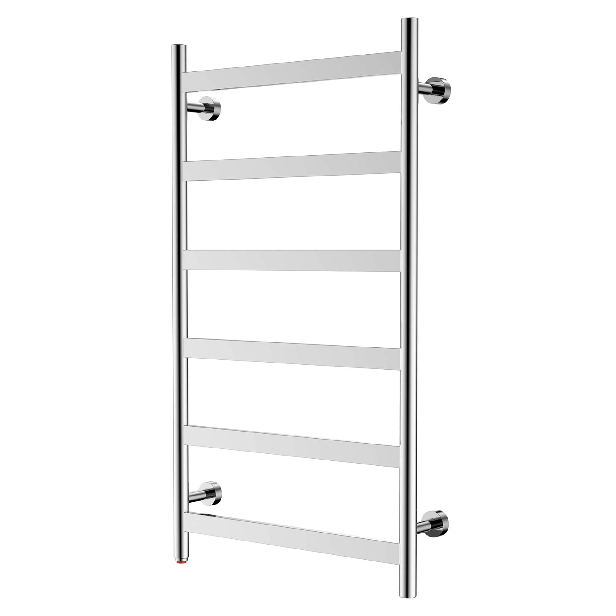 HEATGENE 6-Bar Wall-Mounted Electric Towel Warmer & Dryer - Plug-in Bathroom Heater with Mirror Polish Finish | Perfect for Spa, Bathroom & Luxury Home Use