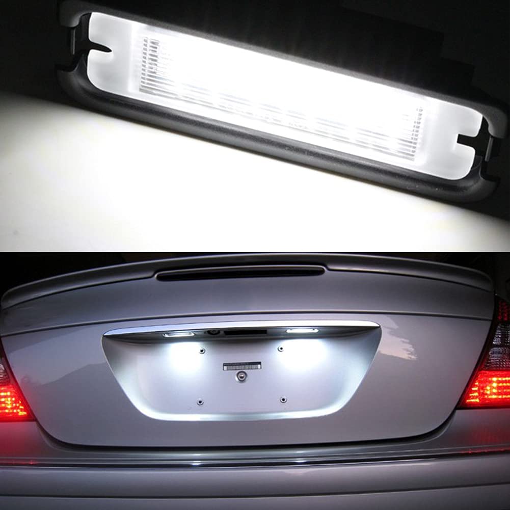 2Pcs LED License Plate Lights for Ford Mustang 2015-2019 - Super Bright SMD Xenon White LED Bulbs, Error Free, Easy Installation - Perfect for Night Driving & Enhanced Vehicle Appearance