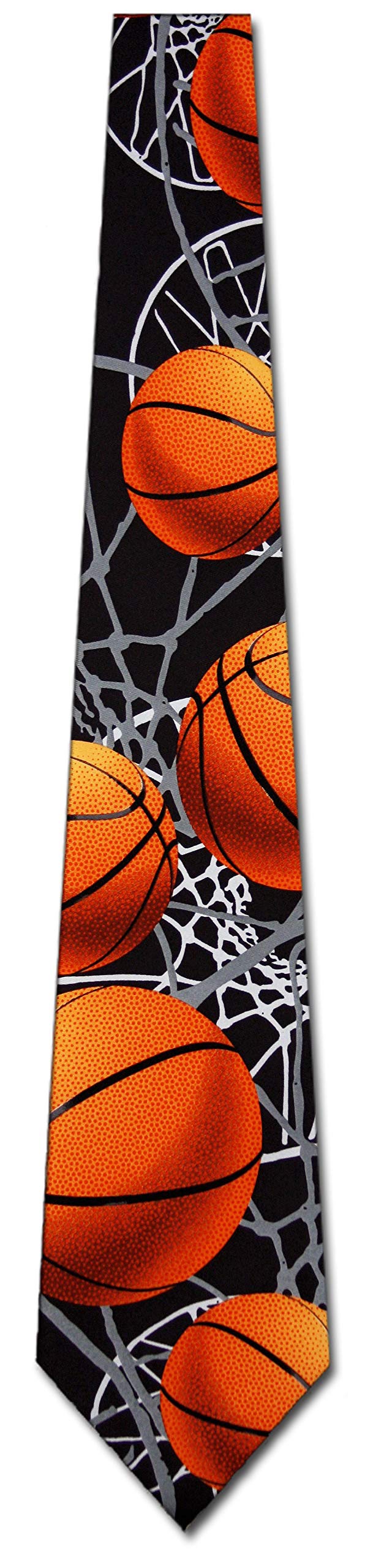 Men's Basketball Necktie - Three Rooker Zone Tie for Sports Fans & Office Wear
