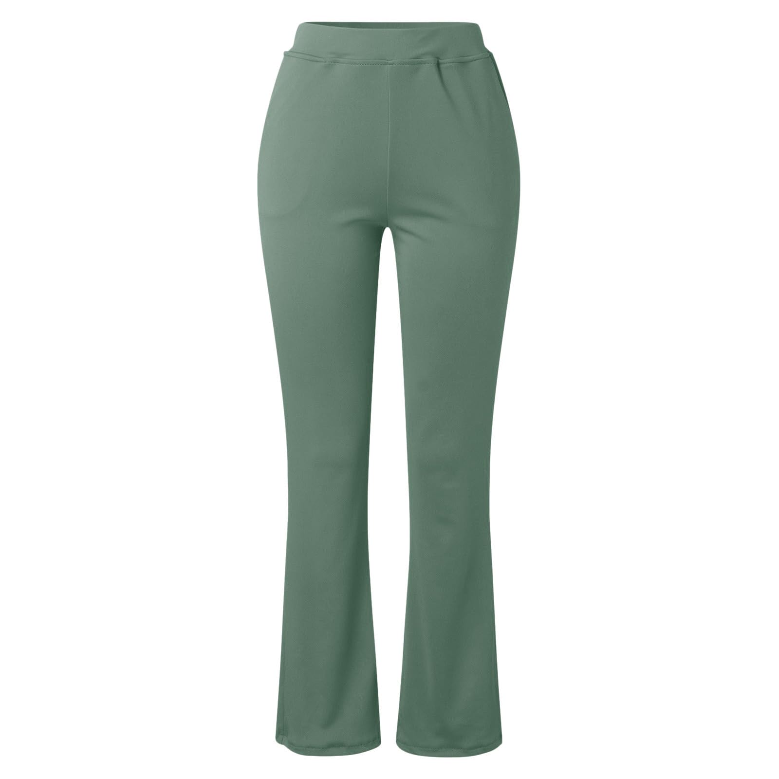 Women's High Waisted Straight Leg Yoga Pants - Stretchy Office Work Pants with Pockets - Breathable Dress Pants for Business, Travel & Everyday Wear