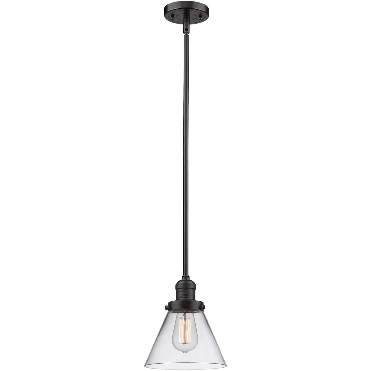 Innovations INNO201S-OB-G42-LED Mini Pendant Light Fixture - Oil Rubbed Bronze Finish - Modern LED Lighting for Kitchen Island, Dining Room & Bar Counter Decor
