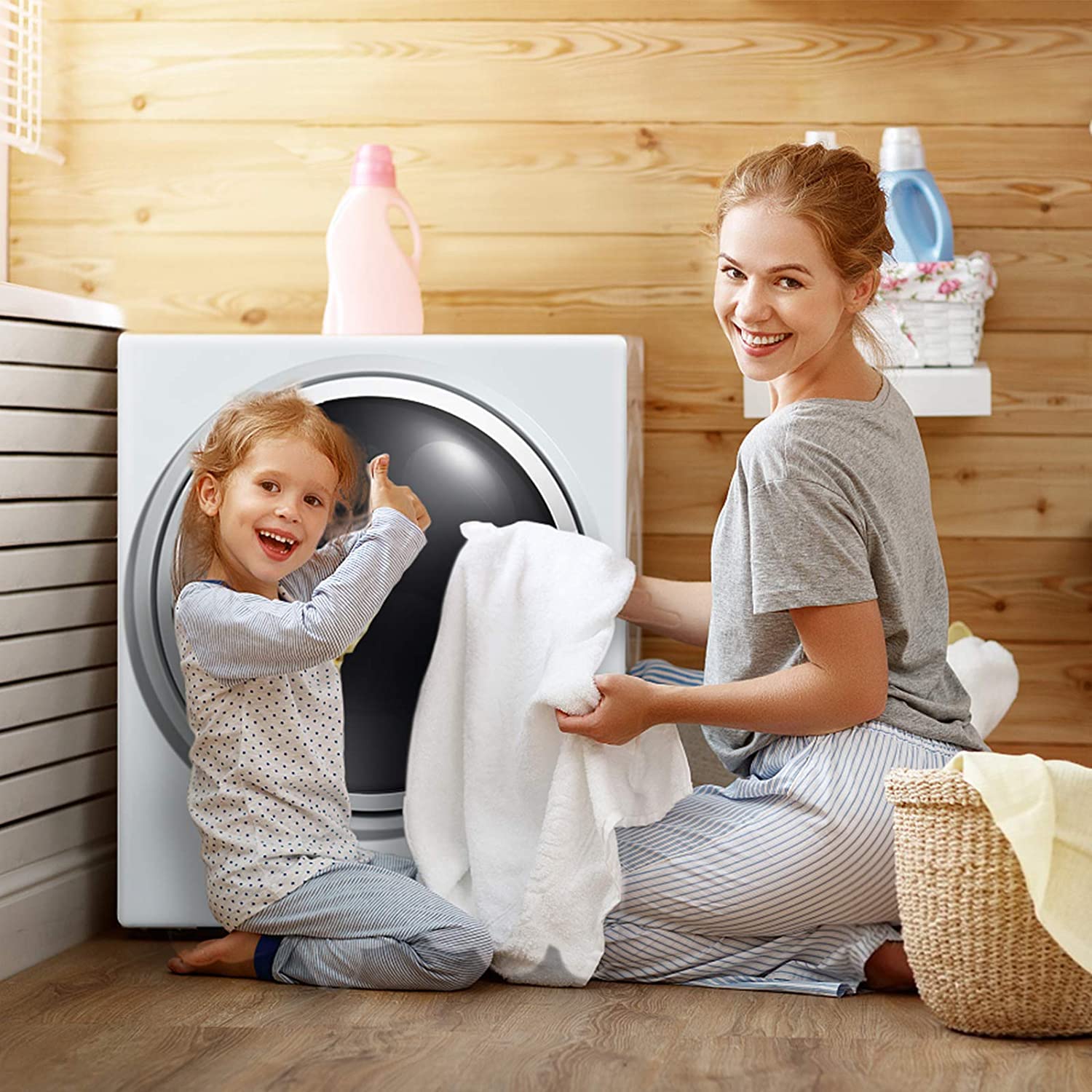5.5 lbs Compact Portable Laundry Dryer - 5 Functional Modes, Energy Efficient & Quiet Wall-Mounted Mini Washing Machine for Apartments, Dorms, RVs & Travel