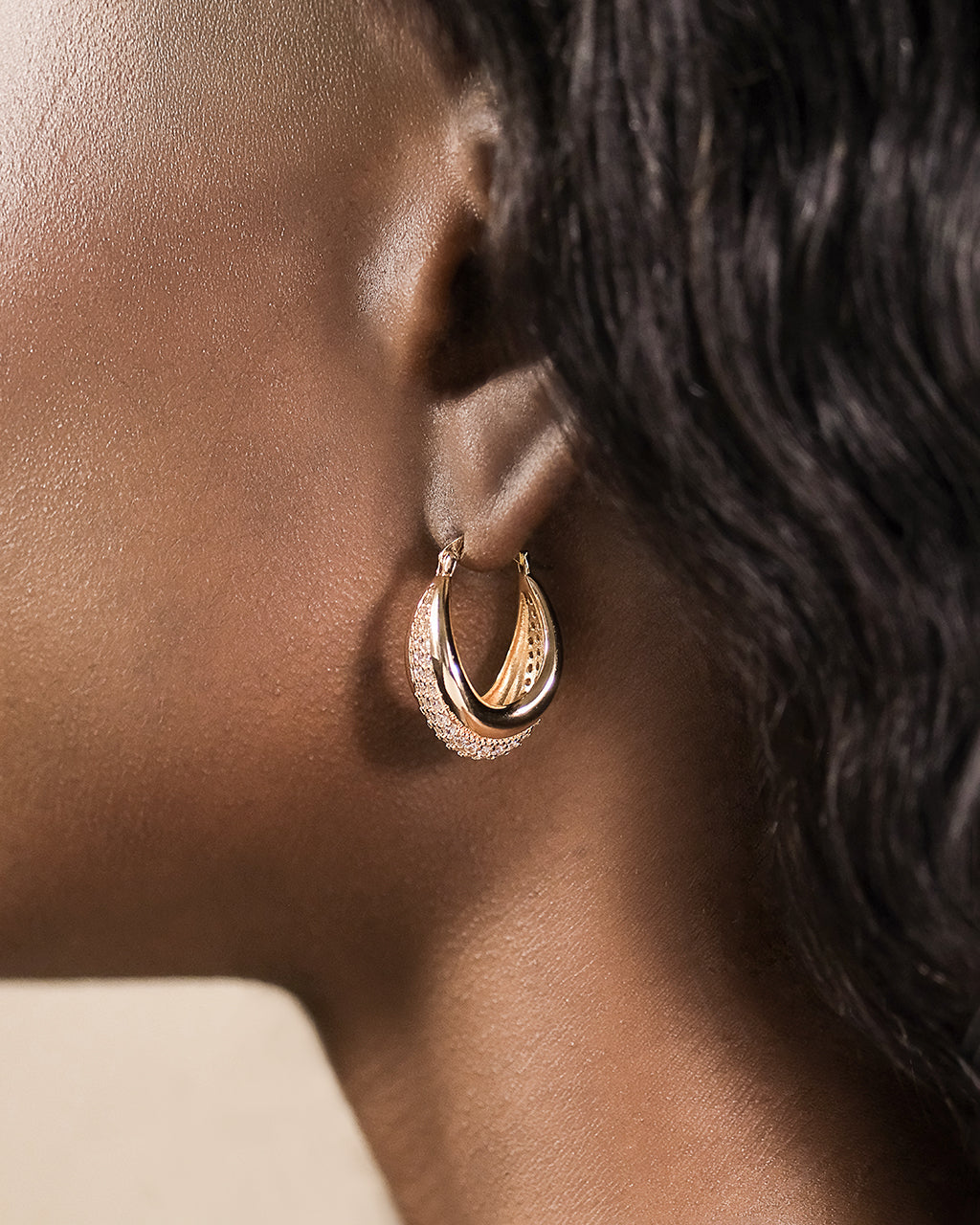 Philina CZ Hoops - Sparkling Cubic Zirconia Earrings for Women, Elegant Hinged Hoop Earrings for Everyday Wear | Perfect for Parties, Work, and Special Occasions