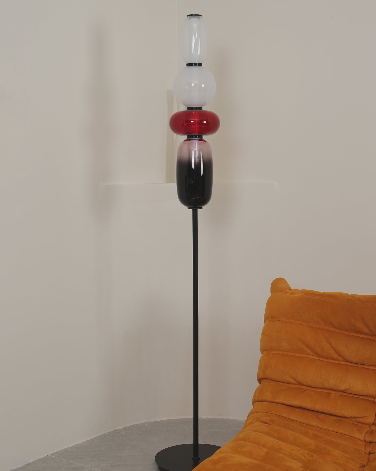 Candied Glass Floor Lamp - Modern LED Standing Light for Living Room, Bedroom, and Office Decor