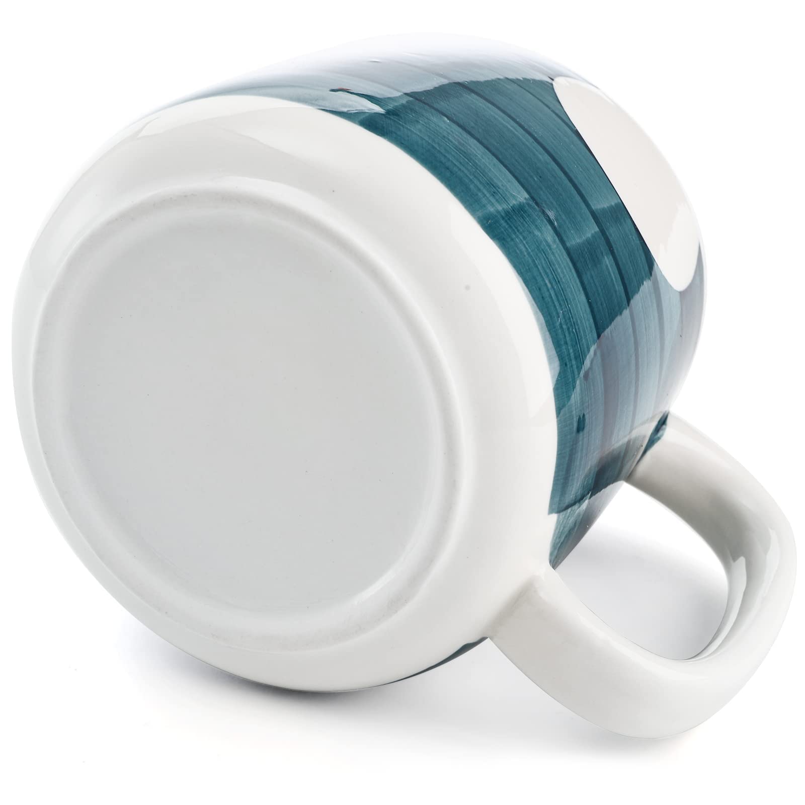 DEAYOU 4 Pack 17 Oz Porcelain Coffee Mugs - Ceramic Tea Cups with Handles for Coffee, Cappuccino, Milk & Hot Beverages - Perfect for Home, Office & Gifts
