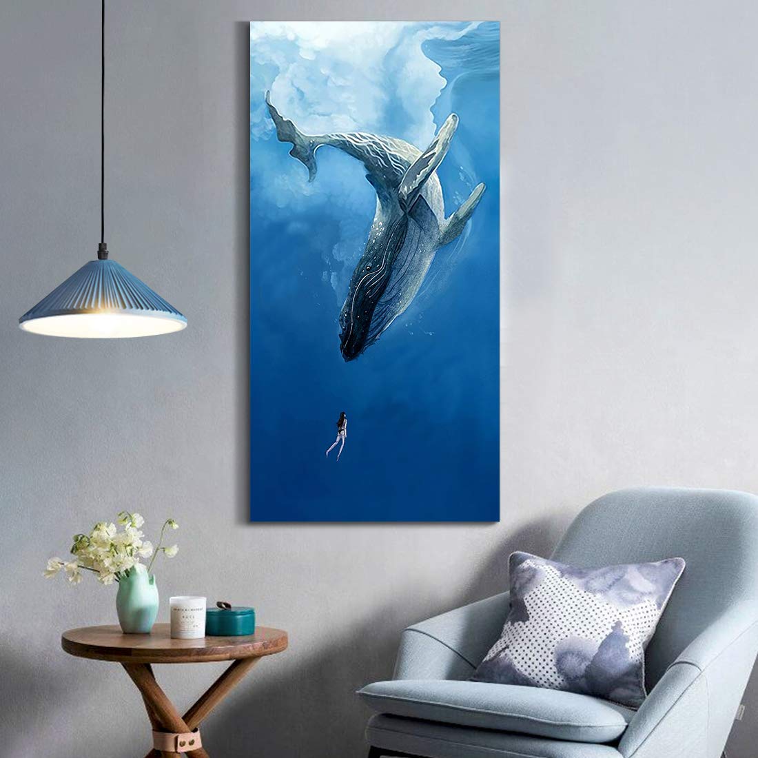 Custom Photo Canvas Wall Art - Personalized 20x40 Inch Print on Premium Canvas with Solid Wood Frame - Perfect for Living Room, Bedroom, Kitchen & Office Decor - Ready to Hang Gift Idea for Home & Wedding