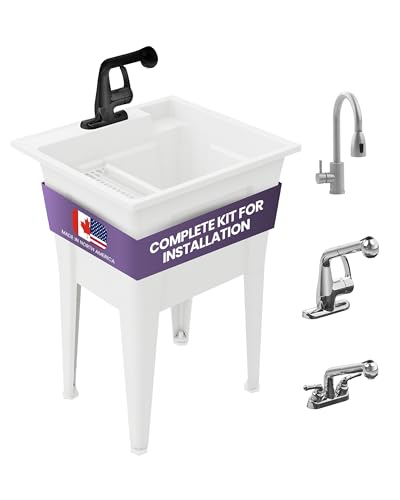 White - 1 Handle Black Faucet