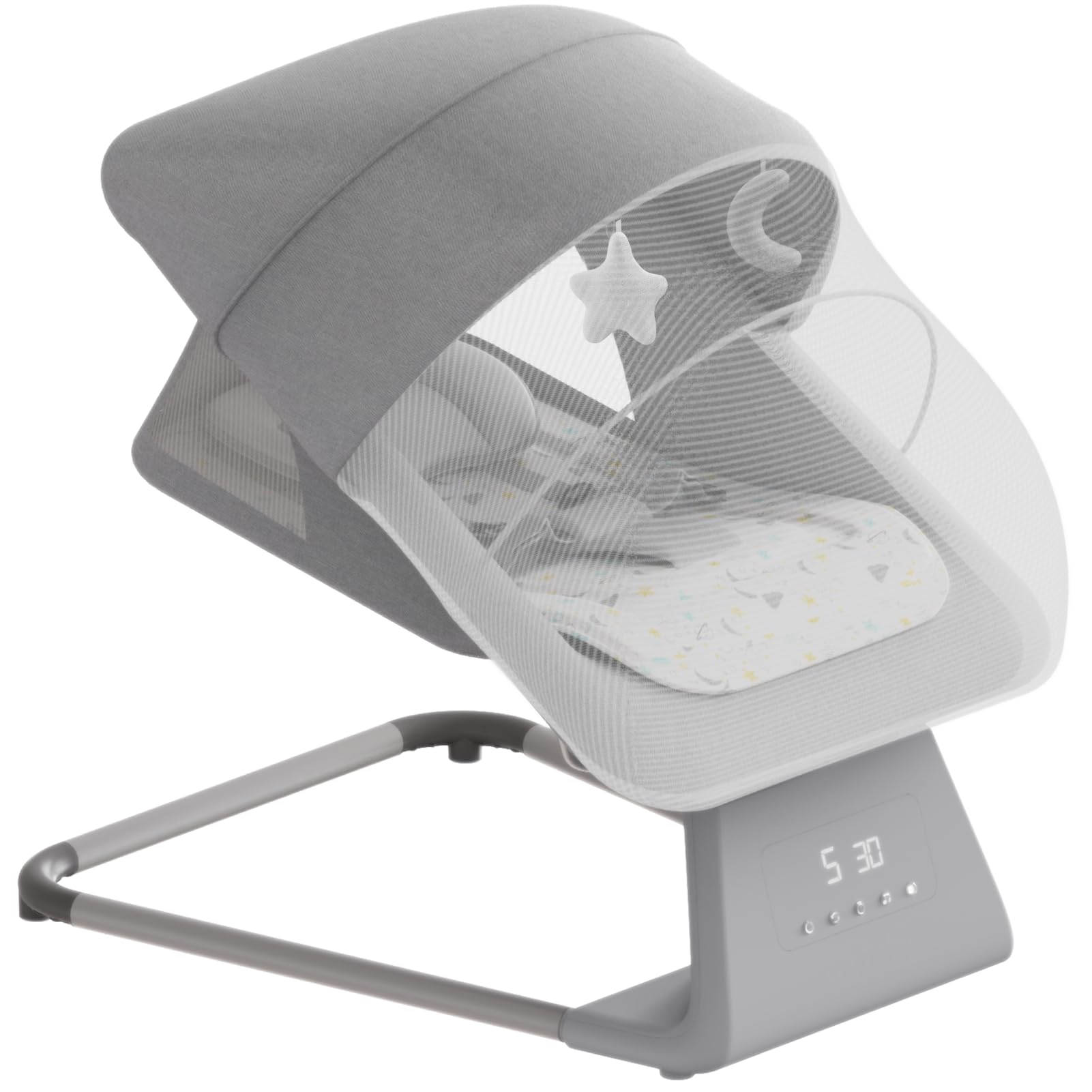 Electric Baby Swing & Rocker with Bluetooth, Remote Control & 11 Lullabies – Adjustable 5-Speed Infant Bouncer for Newborns to Toddlers (Baby Boy & Girl) – Perfect for Nursery, Daycare & Soothing Fussy Babies