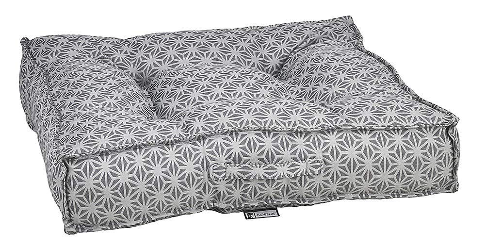 Bowser's Piazza Dog Bed - Large Size, Mercury Gray - Premium Comfort for Medium to Large Dogs - Perfect for Living Room, Bedroom, or Pet-Friendly Office Spaces
