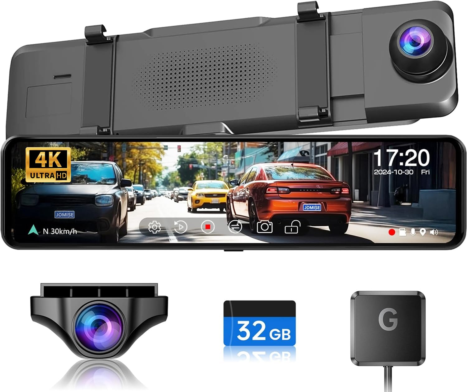 JOMISE G814 4K+2.5K Dual Dash Cam with 11