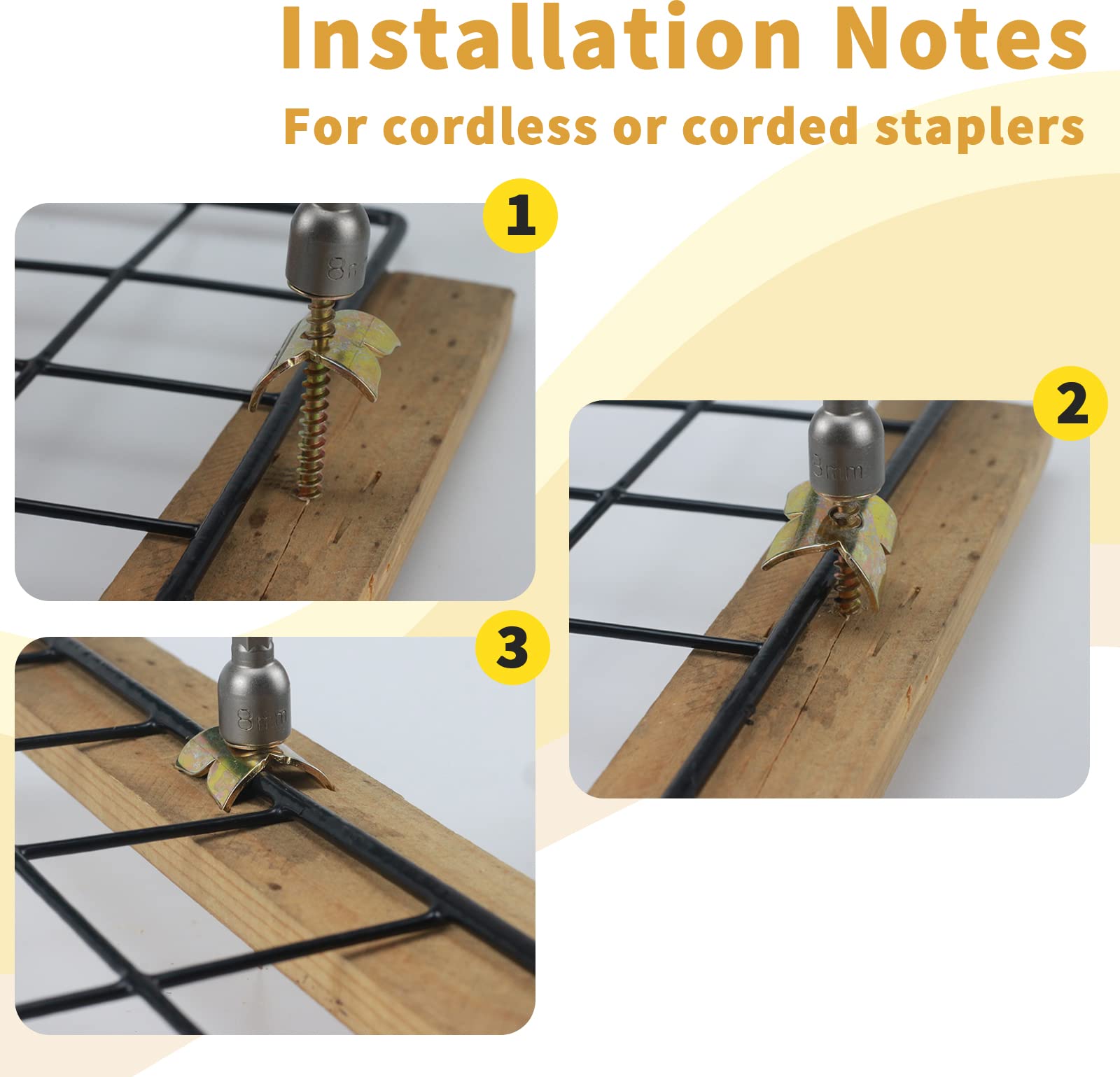 Premium Steel Wire Fencing Staples for Softwoods - Reusable Fence Staple Fasteners with Wire Fixer - Ideal for Wire Mesh & Woven Fencing (Patent Pending) - Perfect for Farm Fencing, Garden Enclosures, and DIY Wood Projects