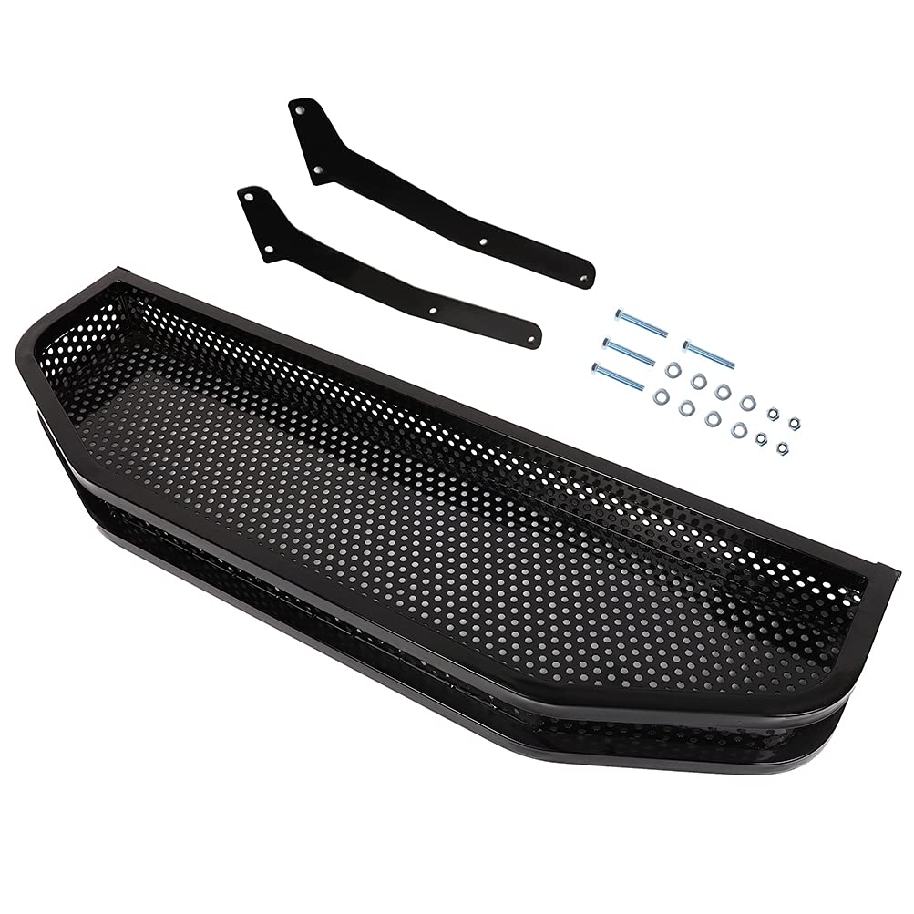 ECCPP Front Steel Storage Basket with Mounting Brackets for EZGO TXT Golf Carts - Black | Extra Storage Space for Golf Clubs, Balls & Accessories | Perfect for Golf Courses & Outdoor Adventures